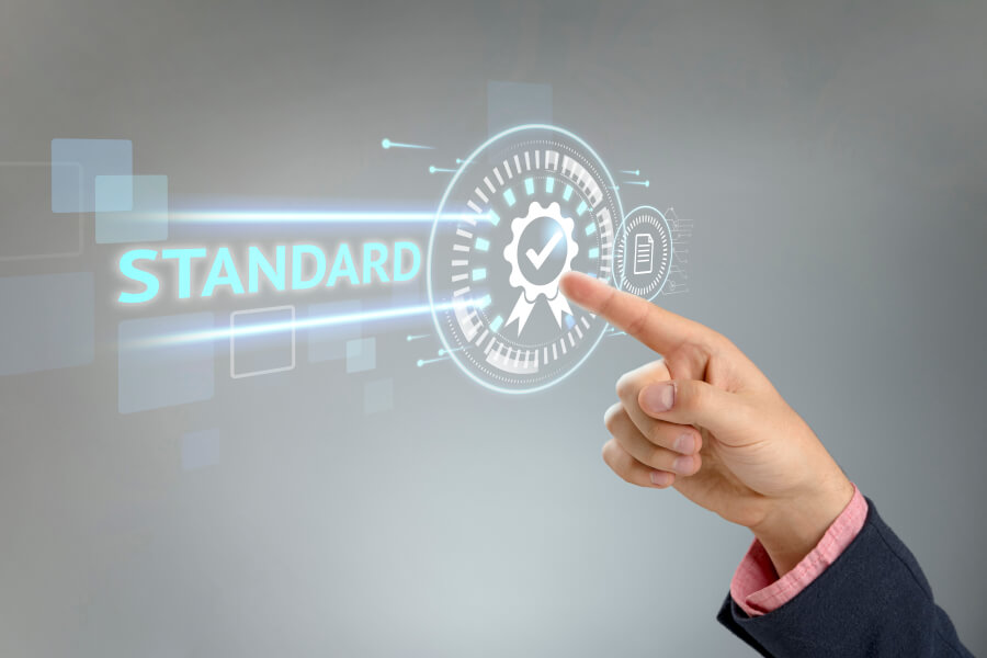 ISO 27001 certification standard badge, representing tracking of surveillance audit and recertification dates to keep the certificate valid